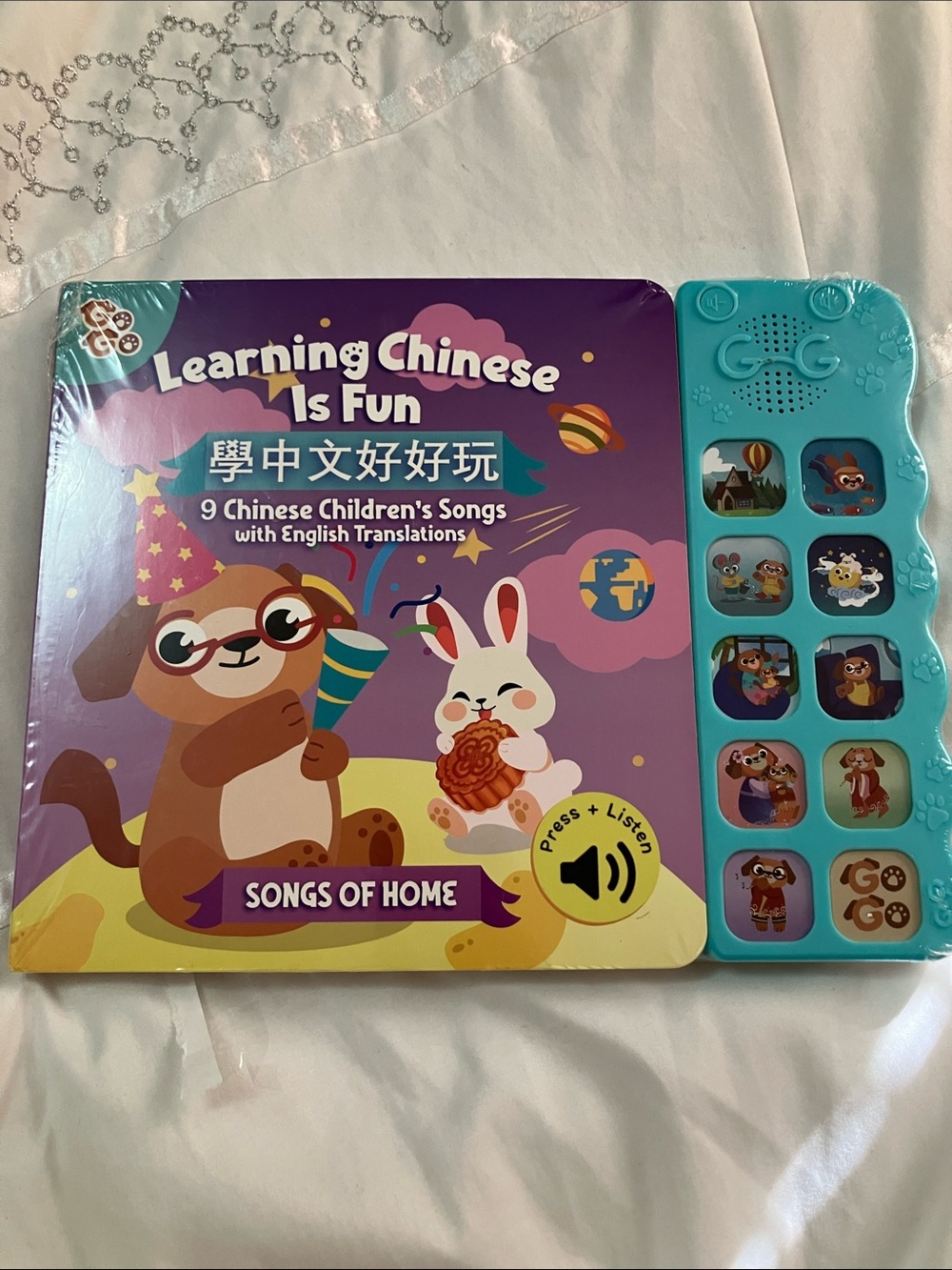 Learning Chinese Is Fun Sound Book - Purple & Teal